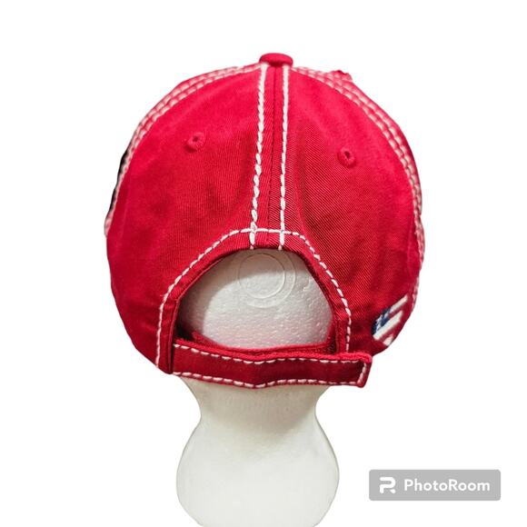 KBETHOS Vintage " All American Babe" Red Distressed Ball Cap, Trucker's Hat NWT - Picture 3 of 8